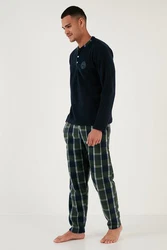 Buratti Pyjama Regular Fit (2 tlg) Grün/Dunkelgrün/Blau/Hellblau/Dunkelblau