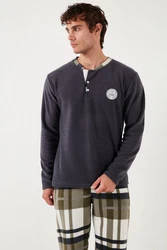 Buratti Pyjama Regular Fit (2 tlg) Khaki/Dunkelgrün/Grau/Hellblau