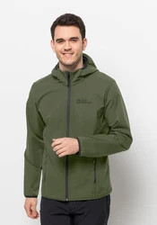 Jack Wolfskin Softshelljacke BORNBERG HOODY Dunkelgrün/Grün
