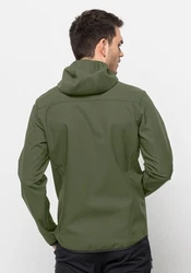 Jack Wolfskin Softshelljacke BORNBERG HOODY Dunkelgrün/Grün