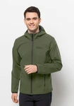 Jack Wolfskin Softshelljacke BORNBERG HOODY Dunkelgrün/Grün
