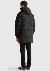 United Colors of Benetton Steppjacke mit Zipper und Druckknöpfen Schwarz/Dunkelgrau/Grau