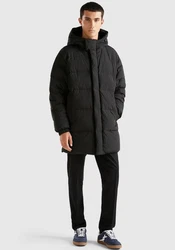 United Colors of Benetton Steppjacke mit Zipper und Druckknöpfen Schwarz/Dunkelgrau/Grau