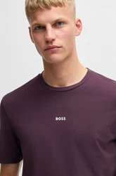 BOSS ORANGE T-Shirt TChup mit Rundhalsausschnitt Dunkelrot/Lila