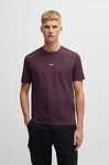 BOSS ORANGE T-Shirt TChup mit Rundhalsausschnitt Dunkelrot/Lila