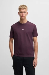 BOSS ORANGE T-Shirt TChup mit Rundhalsausschnitt Dunkelrot/Lila