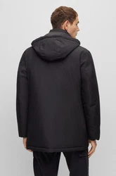 BOSS ORANGE Outdoorjacke Osiass mit Knopfverschluss Schwarz