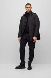 BOSS ORANGE Outdoorjacke Osiass mit Knopfverschluss Schwarz