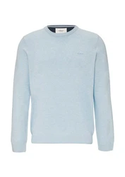 s.Oliver Strickpullover mit Logostickerei Hellblau/Blau