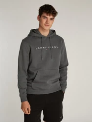 Tommy Jeans Hoodie TJM REG LINEAR LOGO HOODIE EXT Dunkelgrau/Grau/Dunkelgrün