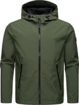 Ragwear Softshelljacke Shellwie Wasserdichte Herren Übergangsjacke mit Kapuze Dunkelgrün/Grün