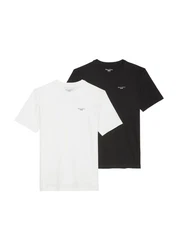 Marc O'Polo DENIM T-Shirt Weiß/Schwarz/Dunkelblau