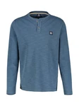 LERROS Langarmshirt mit Serafino Ausschnitt Blau/Grau/Hellblau/Dunkelblau