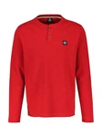LERROS Langarmshirt mit Serafino Ausschnitt Rot/Dunkelrot