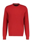 LERROS Rundhalspullover mit Logo Rot/Dunkelrot