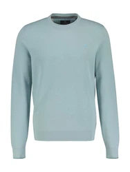 LERROS Rundhalspullover mit Logo Blau/Türkis/Hellblau/Grün