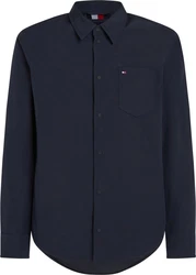 Tommy Hilfiger Hemdjacke LW PACKABLE SHIRT JACKET mit Brusttasche blau