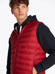 Tommy Hilfiger Steppweste PACKABLE RECYCLED VEST mit Logostickerei rot