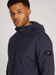 Tommy Hilfiger Kurzjacke Tech Packable Hooded Jacket mit Logostickerei blau/desert sky