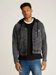 Jeansjacke HOODED RYAN RGL TRCKR JKT AI6184 mit Badge