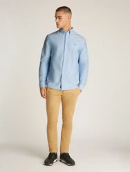 Tommy Jeans Hemd Hellblau/Blau