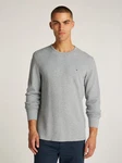 Tommy Jeans Langarmshirt TJM SLIM WAFFLE L/S TEE EXT Grau