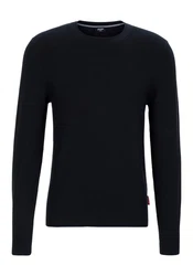 Joop Jeans Rundhalspullover Hajon Schwarz/Dunkelblau