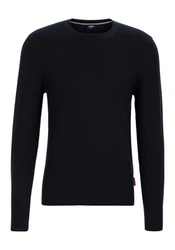 Joop Jeans Rundhalspullover Hajon Schwarz/Dunkelblau