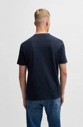 BOSS ORANGE T-Shirt mit Druck Dunkelblau/Blau
