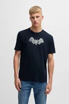 BOSS ORANGE T-Shirt mit Druck Dunkelblau/Blau