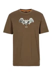 BOSS ORANGE T-Shirt mit Druck Beige/Khaki/Dunkelbraun/Braun/Dunkelgrün