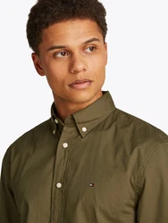 TOMMY HILFIGER Hemd 'FLEX' CORE POPLIN SOLID RF SHIRT oliv/blau (sweet blau)