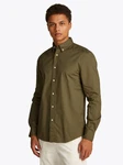 TOMMY HILFIGER Hemd 'FLEX' CORE POPLIN SOLID RF SHIRT oliv/blau (sweet blau)