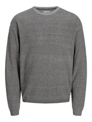 Jack & Jones Strickpullover JJWALTER Dunkelgrau/Grau/Hellgrau