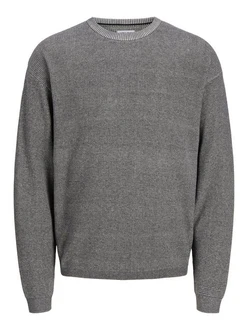 Jack & Jones Strickpullover JJWALTER Dunkelgrau/Grau/Hellgrau Jack & Jones Strickpullover JJWALTER Dunkelgrau/Grau/Hellgrau