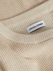 Jack & Jones Strickpullover JJWALTER Khaki/Beige/Weiß