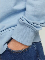 JACK & JONES Sweatshirt JJHUDSON Hellblau/Blau
