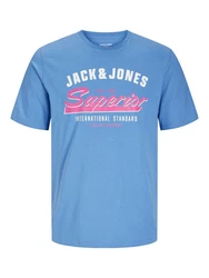 Jack & Jones Rundhalsshirt JJELOGO TEE SS O-NECK 2 COL SS25 Mischfarben/Weiß/Dunkelblau/Creme