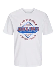 Jack & Jones Rundhalsshirt JJELOGO TEE SS O-NECK 2 COL SS25 Mischfarben/Weiß/Dunkelblau/Creme