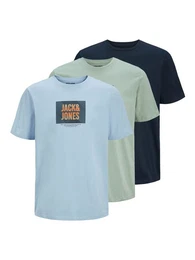 Rundhalsshirt JJHUDSON TEE SS CREW NECK 3PK MP (Packung, 3-tlg)