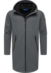 Ragwear Softshellparka Shellwie Long Dunkelgrau/Hellgrau/Grau
