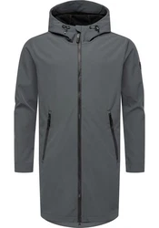 Ragwear Softshellparka Shellwie Long Dunkelgrau/Hellgrau/Grau