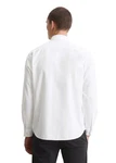 Marc O'Polo Langarmhemd Oxford Weiß/Creme/Hellblau/Braun