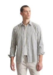 Marc O'Polo Langarmhemd Braun/Grau/Beige/Khaki