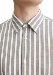 Marc O'Polo Langarmhemd Braun/Grau/Beige/Khaki