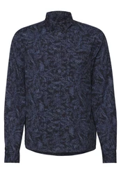 STREET ONE MEN Langarmhemd mit Brusttasche Dunkelblau/Blau/Lila