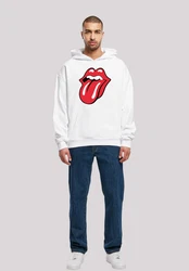 F4NT4STIC Kapuzenpullover The Rolling Stones Zunge Weiß/Rot