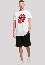 F4NT4STIC T-Shirt The Rolling Stones Zunge Weiß/Rot