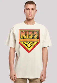 F4NT4STIC T-Shirt Kiss Army Logo Rot/Khaki/Creme/Gelb F4NT4STIC T-Shirt Kiss Army Logo Rot/Khaki/Creme/Gelb
