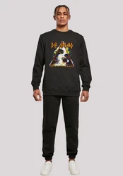 F4NT4STIC Sweatshirt Def Leppard Hysteria Rot/Braun/Creme